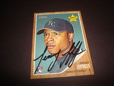 Jeremy Jeffress Royals  2011 Topps Heritage #271 Signed Authentic Autograph 920