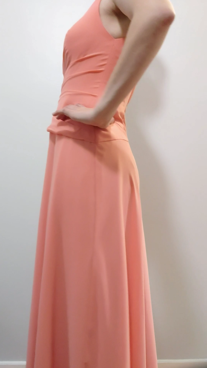 David's Bridal Bridesmaid Dress, Coral, Size 0, Long | eBay