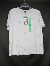 NWT SPLENDID WOMEN'S BLUE STAR ROUND NECK SHORT SLEEVE T-SHIRT SZ XL #D542