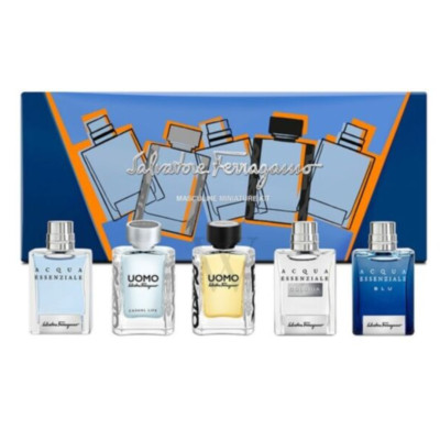 希少✨Salvatore Ferragamo ゴルフマーカー＆ティーセット Salvatore Ferragamo Masculine Miniature Set Eau de Toilette 5 x