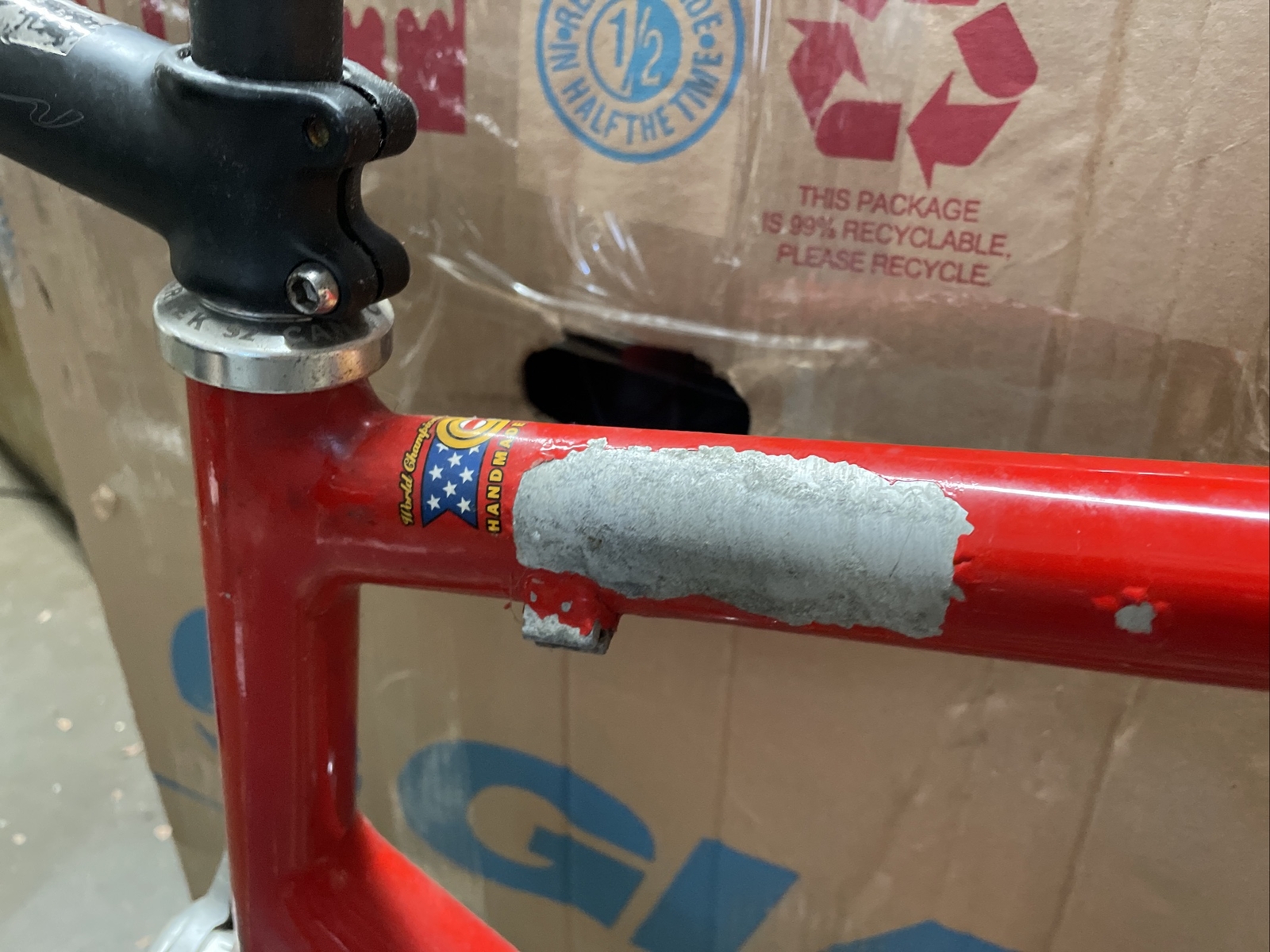 Vintage Cannondale CAD3 XL Road Bike Frame USA Aluminum Mango Red