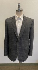 CANALI Made in Italy Wool Check Print Sports Jacket in Earth Gray 46 R 1695