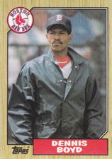 1987 TOPPS..DENNIS BOYD..CARD # 285..RED SOX..FREE COMBINED SHIPPING
