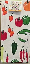 Mu Kitchen Peppers Dishtowel Oversized 20" x 30" NEW