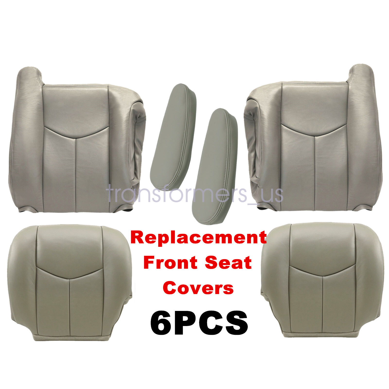 Front Leather Seat Cover Fits GMC Yukon Chevy Suburban Tahoe 2003 2004 2005 2006