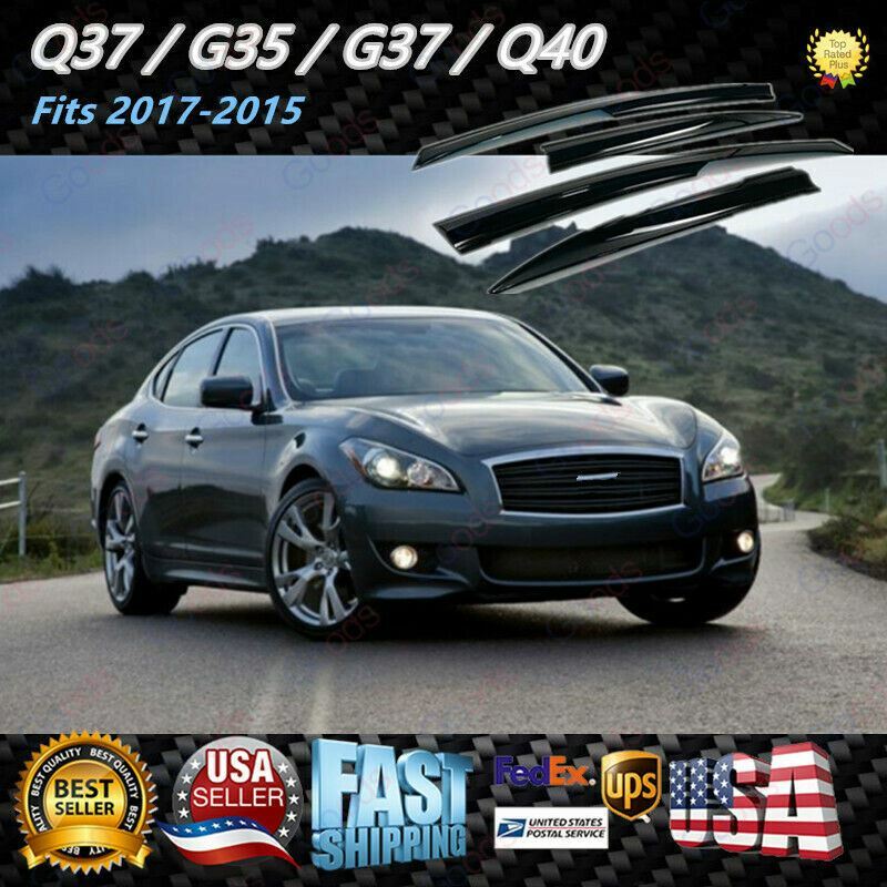 For INFINITI G25 G35 G37 Q40 20072015 3D Window Visor Vent Rain Sun