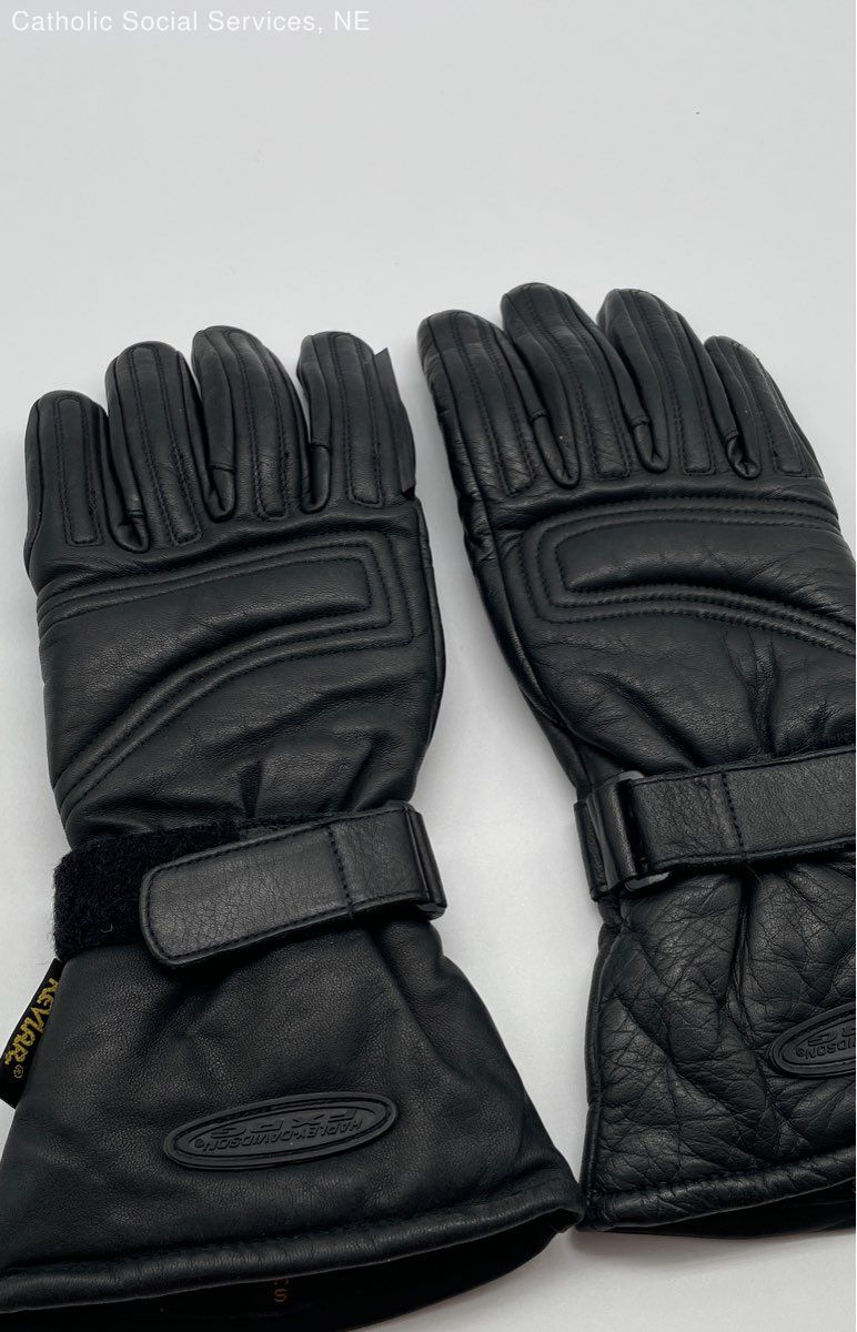 Harley Davidson FXRG Black Leather Gloves eBay