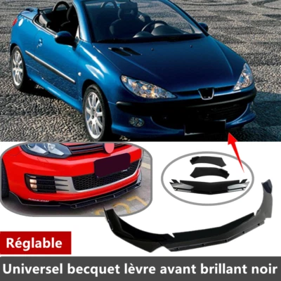 Universel becquet lèvre de spoiler Lame séparateur avant pour Peugeot 206 CC - Photo 1/4