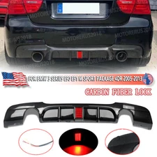 F1 STYLE DUAL EXHAUST REAR DIFFUSER FOR BMW 3 SERIES E90 E91 M SPORT CARBON LOOK