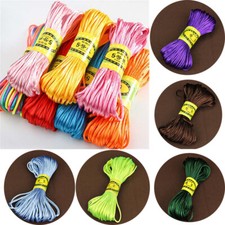 Rattail Satin Knot Braiding Kumihimo Rope Thread UK 20m x 2mm Nylon Cord String