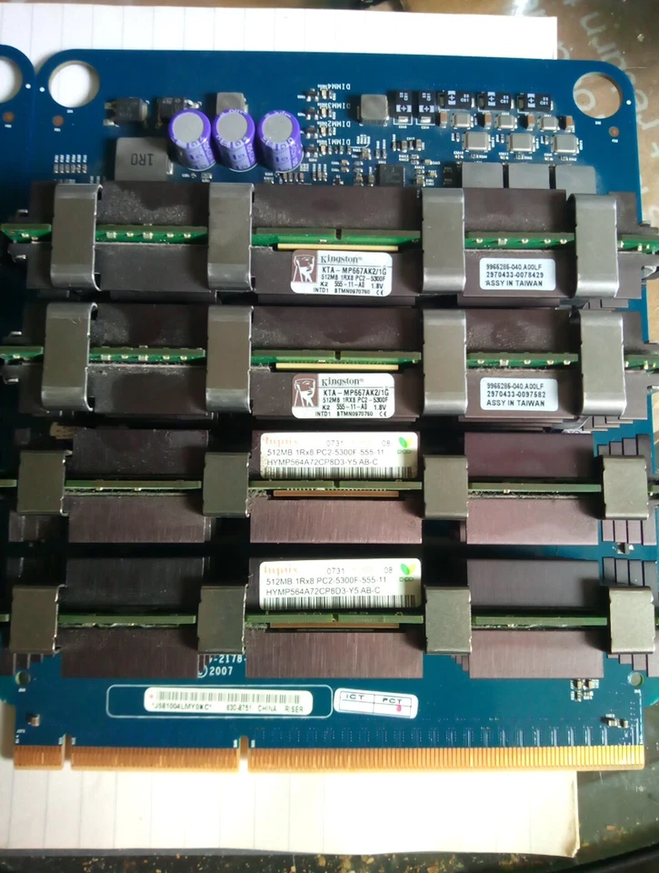Lot 2 Apple  Memory Riser Cards 820-2178-B Total 8GB(2x2GB2x1GB4x512mb) - Image 3 of 4