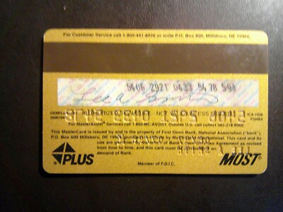 CHAMEX GOLD CARD OBOBANK 1990年発行 VINTAGE *OMNI RESERVE GOLD MASTER CARD *RARE EXPIRED CREDIT CARD