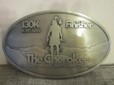 Belt Buckle: The Cherokee 130K ultra run, silver