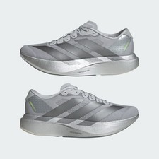 adidas adiZero Evo SL Silver Metallic Iron Mens Size 7.5-13 JR3417 Run Club