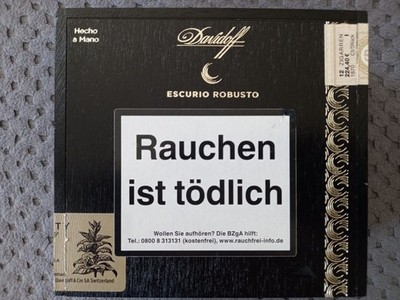Davidoff Escurio Robusto  leer Zigarrenkiste Holz Zigarrenbox