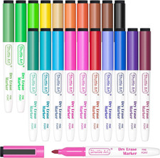 Magnetic Whiteboard Markers, 20 Pieces Fine Tip and Eraser, Dry Erase Whiteboard