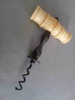 Antique Bone Handled Henshall Type Victorian Corkscrew