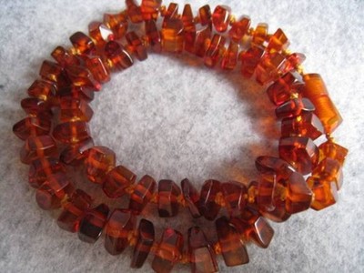 [SAMU] Shiny! ! High quality natural amber necklace, maximum width 12mm, length