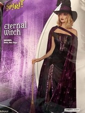 Eternal Witch 3piece Costume Adult Women Black/Purple Spirit Halloween