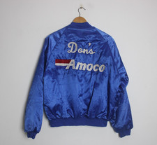 Giacca vintage Don's Amoco gas olio raso catena cucita made in USA taglia Large