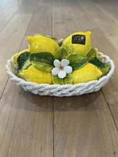 Ceramiche D'arte F.L. Cestino in ceramica di limone intrecciato Made in Italy