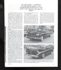 1989 print article w/pics: The 1957 Clipper--a Studebaker wearing Packard makeup
