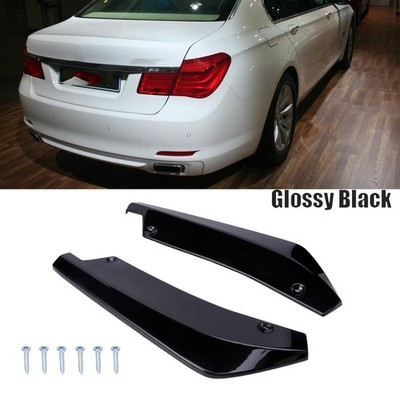 Black For BMW 740i 750i Rear Spats Bumper Lip Splitter Diffuser Canard Spoiler
