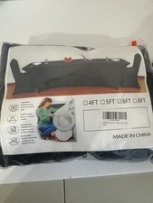 6FT Black Stretch Tablecloth Set 2 Pack Fitted Spandex Table Cover Event Wedding