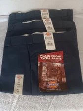 3 Pair Dickies  Work Pants Mens classic fit 38x29 Navy blue new with tags