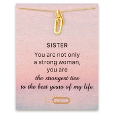 Sister Christmas Gifts, S925 Necklace for Sister, Sisters Birthday Gifts from Si