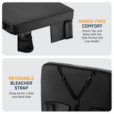Alpcour Portable Extra Thick Stadium Seat Cushion Bleacher Cushion - Black Alpcour Portable Extra Thick Stadium Seat Cushion Bleacher Cushion - Black