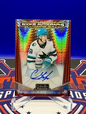 2024-25 O-Pee-Chee Platinum Rookie Auto Red Prism /30 Collin Graf #R-CG