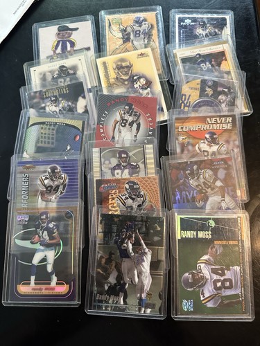 RANDY MOSS 18 CARD LOT 1998 Rookie RC & 1999 Inserts Base Etc