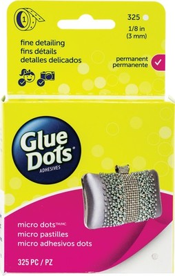 Glue Dots Clear Dot Roll Micro .125 325/Pkg