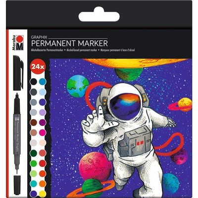 Marabu Permanent Marker Graphix 24er-Sortierung HERO OF GALAXY