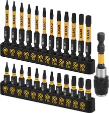 Tamper Proof Torx Bit Set: 25 Pieces T5-T40 Torx Bits Set | Torx Security Bit Se