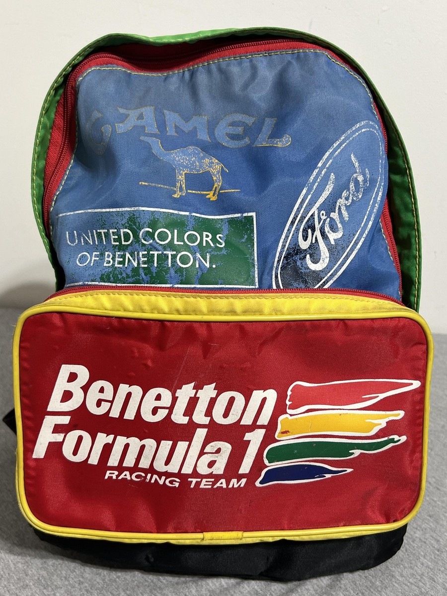 Vintage Benetton Formula 1 Racing Team Backpack Bag F1 Motorsport