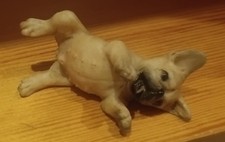 Tiny Fawn French Bulldog Puppy Ornament Dog Figurine Small Miniature