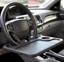 Steering Wheel Desk, Steering Wheel Tray, Lightweight Food Drink Color: Black