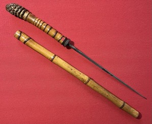 Original 19th Century Bamboo Sword / Swordstick - Swagger Stick