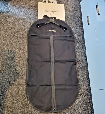 Dolce & Gabbana Kleidersack schwarz Baumwolle Anzughülle Aufhänger & Geschenktasche authentisch