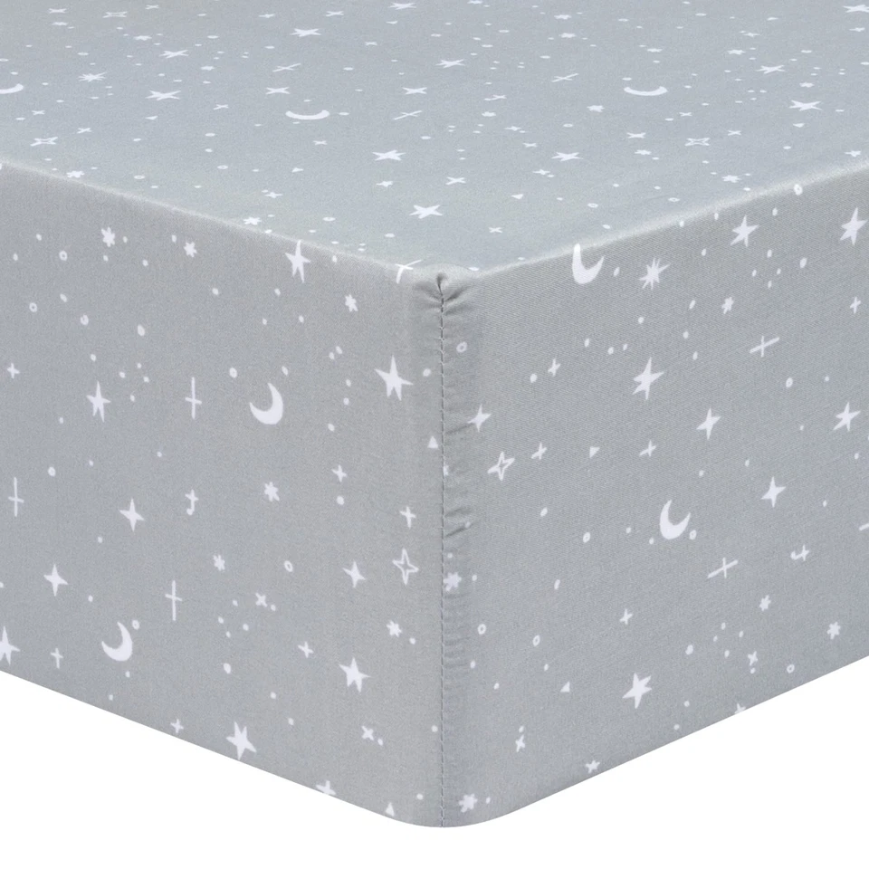 Fitted Crib Sheet Set Celestial Microfiber Standard Mattress 28x52 Inch 2 PCS - Image 4 of 4