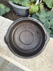 Griswold Small Block Logo No. 3 Cast Iron Skillet 709 C. w/ 1093 cast iron lid.
