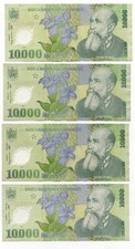 Romania 2000 Lot of (4) Notes 10,000 Lei Currency - Paper Money - Q484