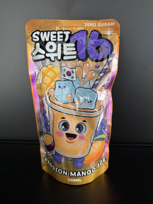 SWEET16 Passion Mango Ade Softdrink Passionsfrucht Mango zuckerfrei 200 ml Korea