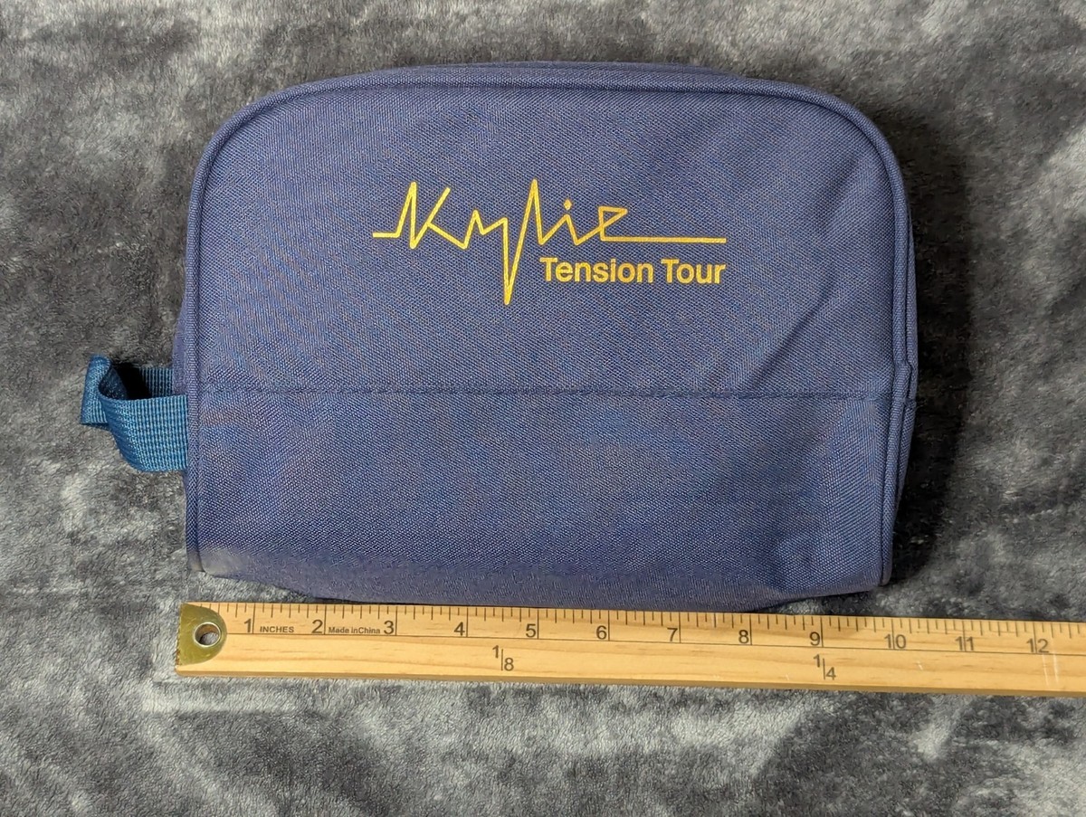 KYLIE MINOGUE Tension Tour 2025 Blue Makeup Travel Zip Up Bag VIP