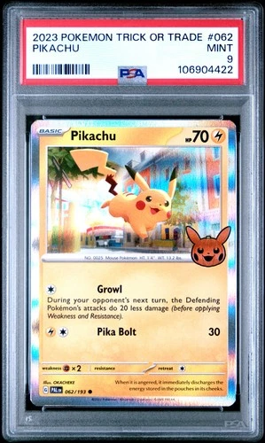 2023 POKEMON TRICK OR TRADE #062 PIKACHU PSA 9