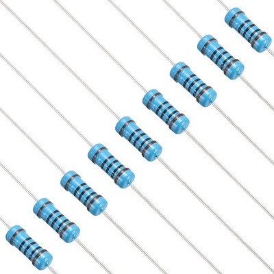 100 Ohm Resistor, 50Pcs 1W Metal Film Fixed Resistor 1% Tolerance