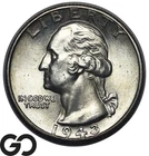 1943-D Washington Quarter, Lustrous Gem