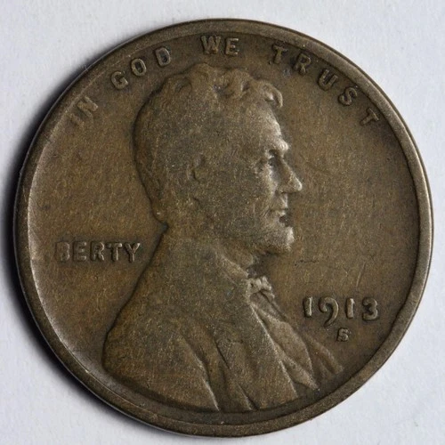 1913-S Lincoln Wheat Cent — photo from the most recent tracked eBay sale